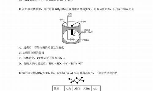 2016年天津化学高考答案-2016化学高考天津卷